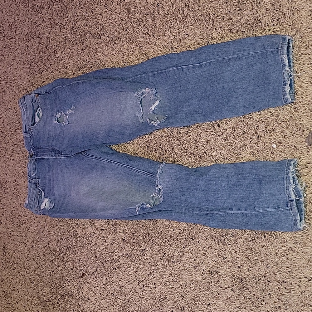 Distressed Mom Jeans